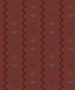 Papel Pintado Wigglesworth | Color: Burgundy & Blue | Colección Anything But Basic | Gray Benko x Milton&King | Swatch