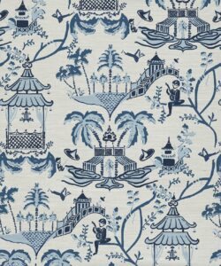 Papel Pintado Mulberry Grasscloth - Color: Indigo - Colección Pattern Play