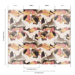Cranes Grasscloth Wallpaper - Image 4
