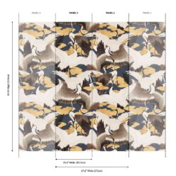 Cranes Grasscloth Wallpaper - Image 6