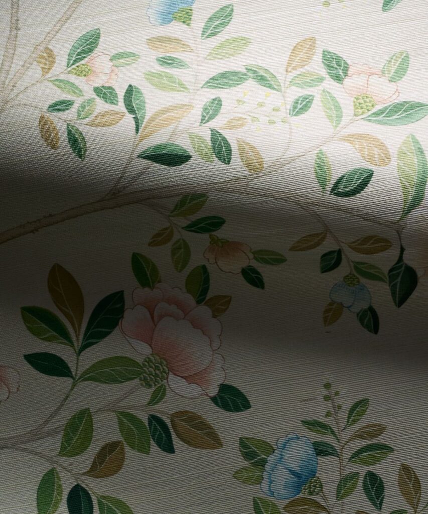 Camilla Tree Grasscloth Mural - Colorway: Beige - Swatch