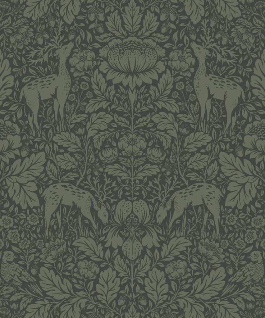 Richmond Wallpaper - Colorway: Forest - Fable Collection by M&K Studios - Swatch
