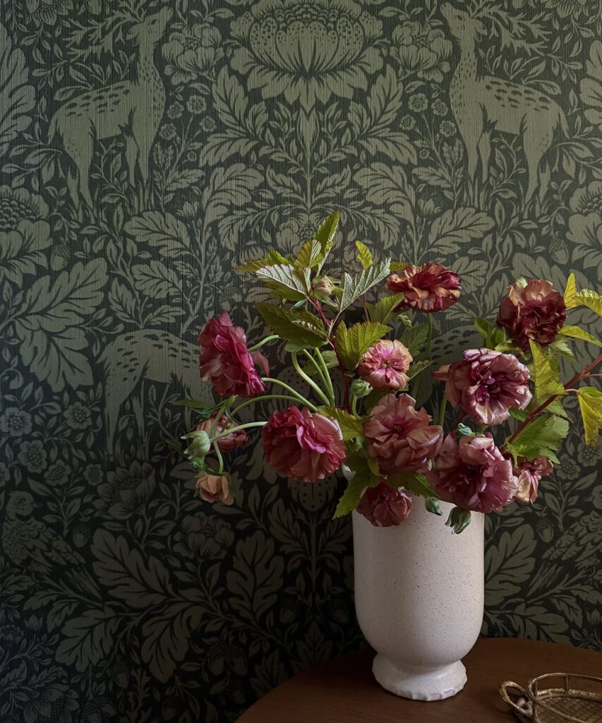 Richmond Wallpaper - Colorway: Forest - Fable Collection by M&K Studios - Insitu
