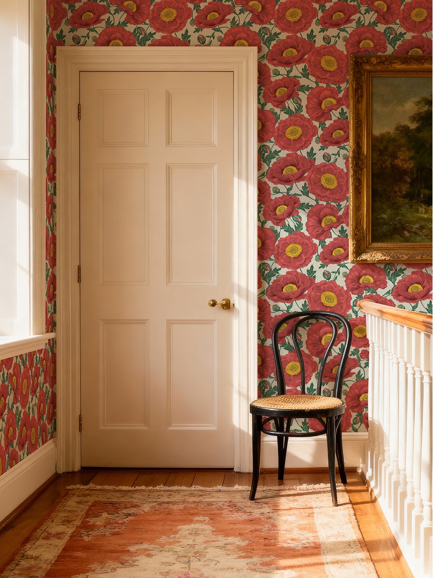 Papier peint coquelicots