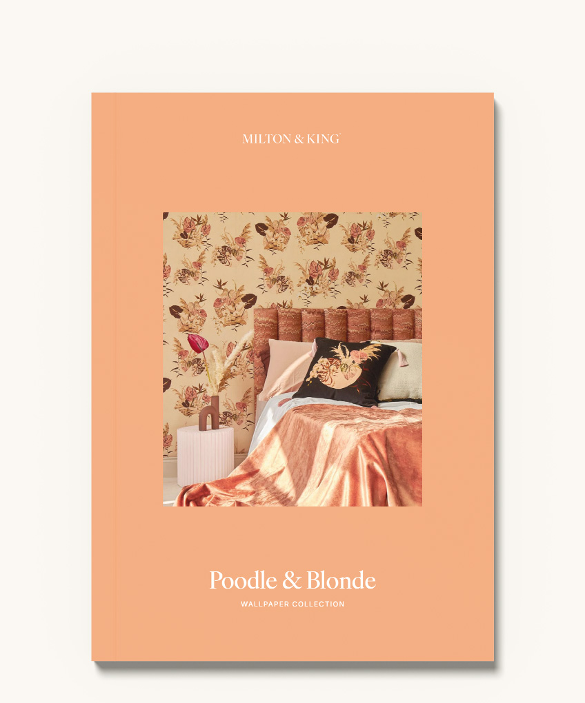 Tapetenkollektion „Pudel & Blondine“ – Lookbook-Mockup