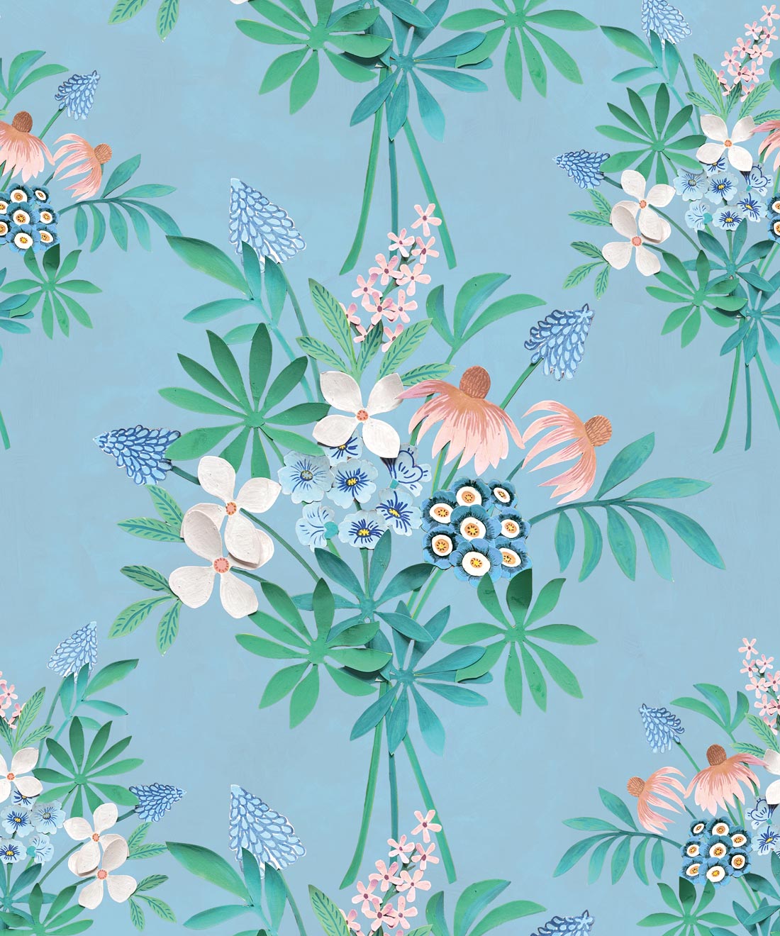 Odette's Bouquet Wallpaper - Colourway: Petal Pink - Swatch