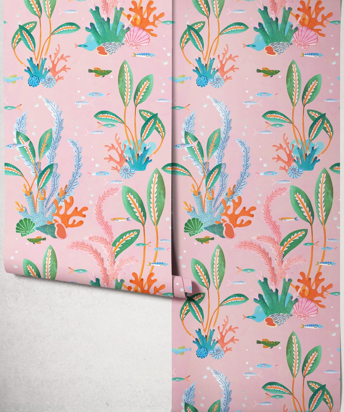 Coral Garden Wallpaper - Colourway: Petal Pink - Roll