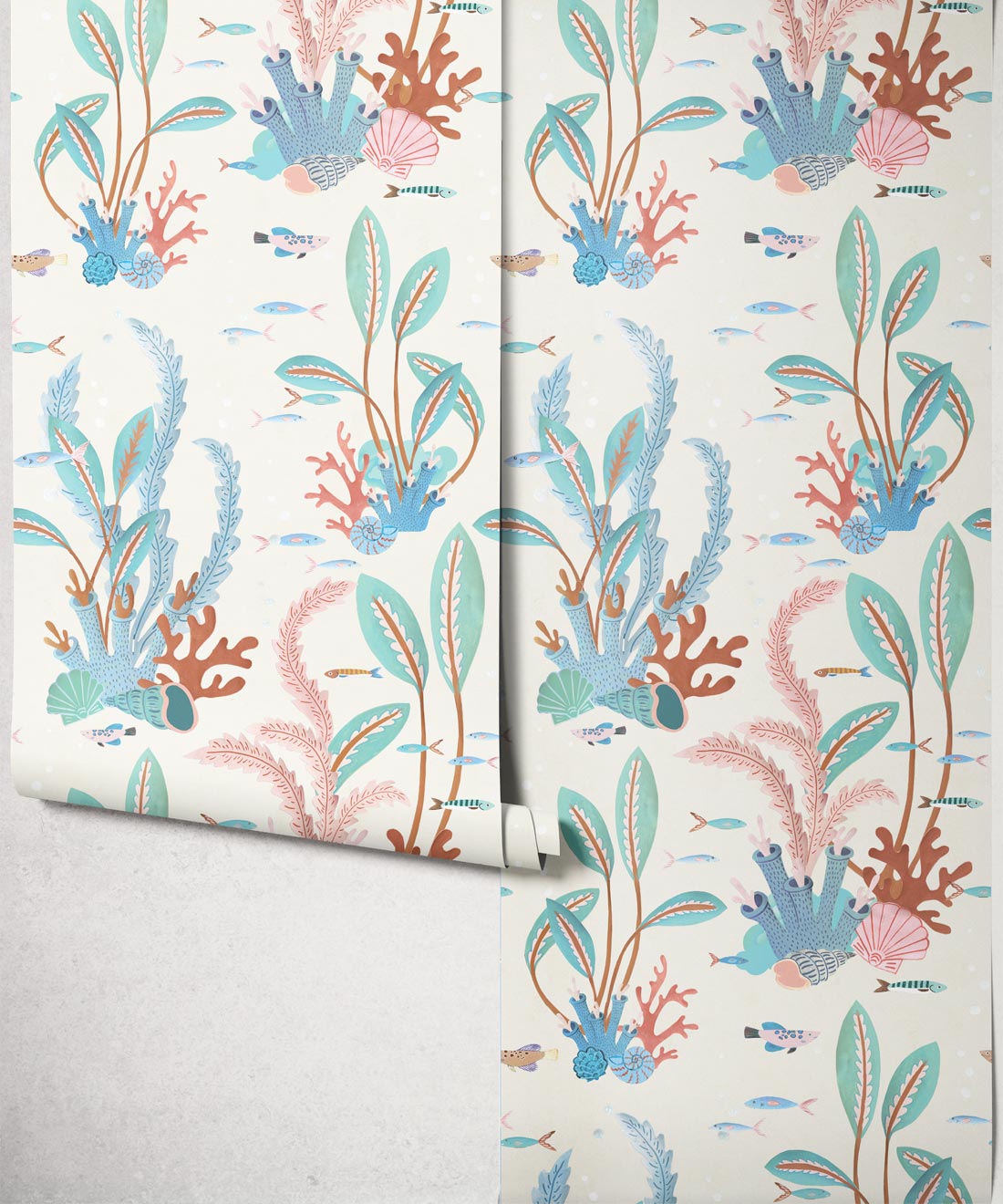 Coral Garden Wallpaper - Colourway: Shell - Roll