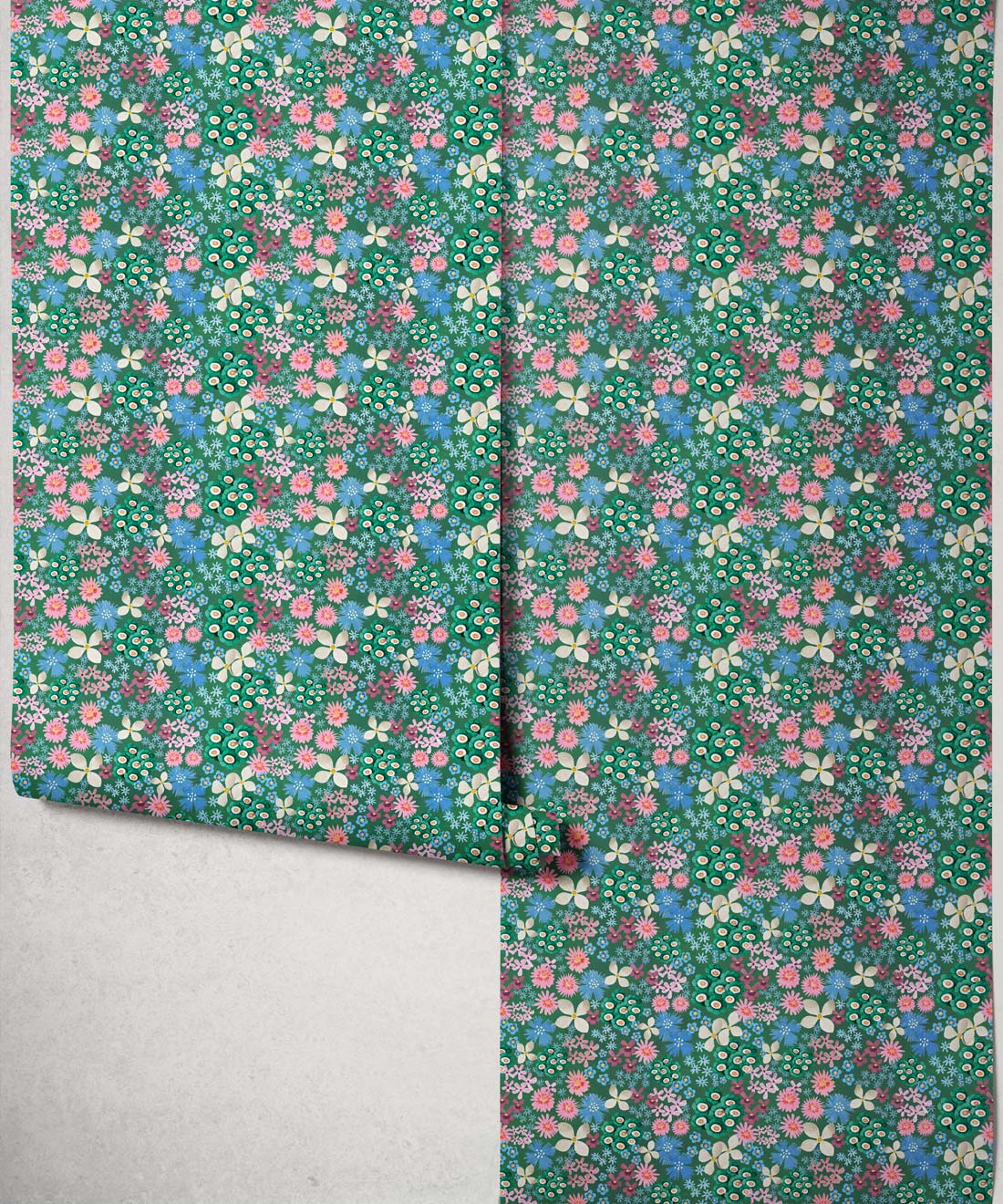 Meadow Confetti Wallpaper - Colourway: Kelp Green - Roll