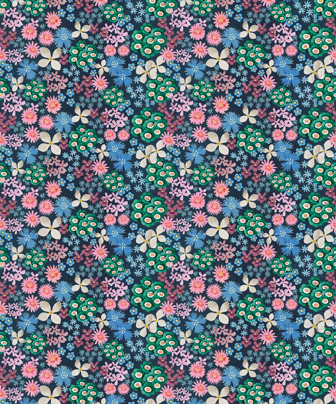 Meadow Confetti Wallpaper - Colourway: Old Navy - Swatch