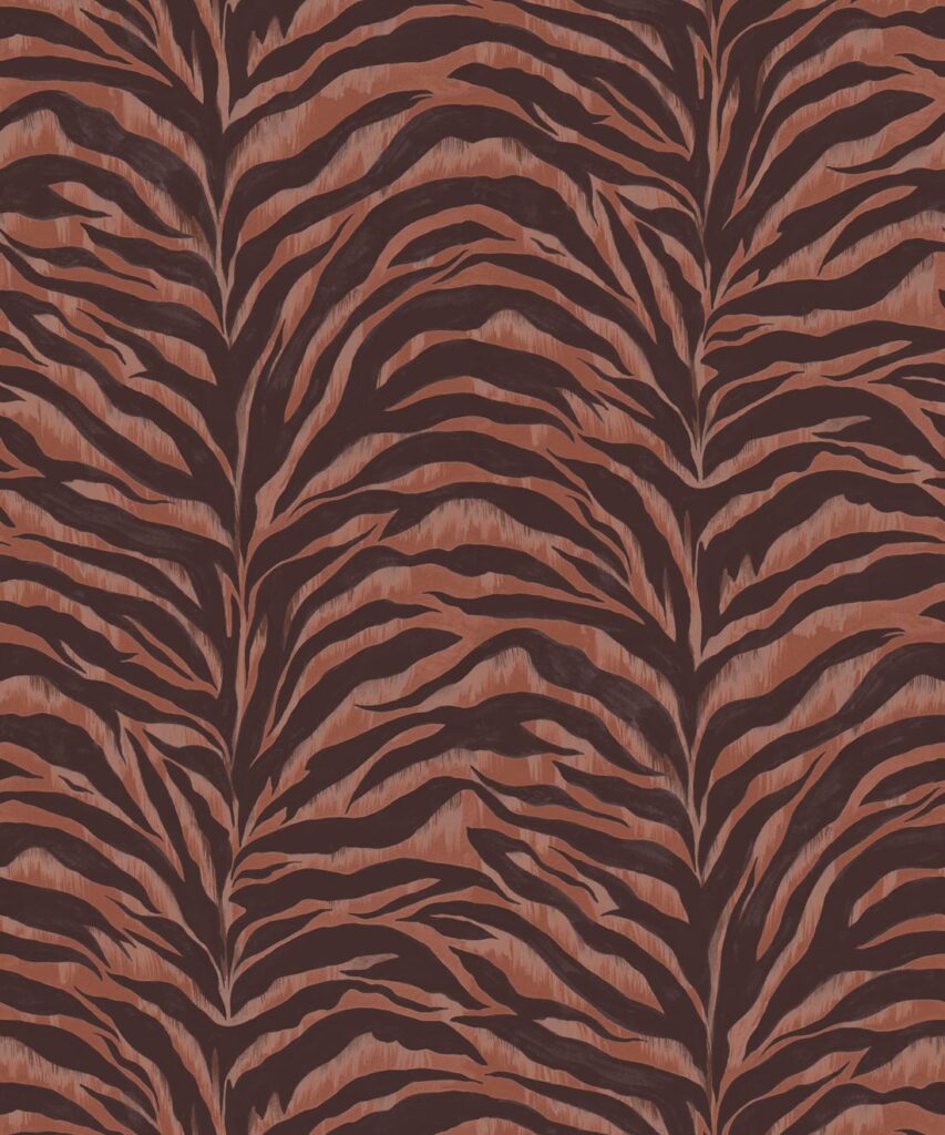 Serengeti Stripe Wallpaper - Colourway: Tiger - Swatch