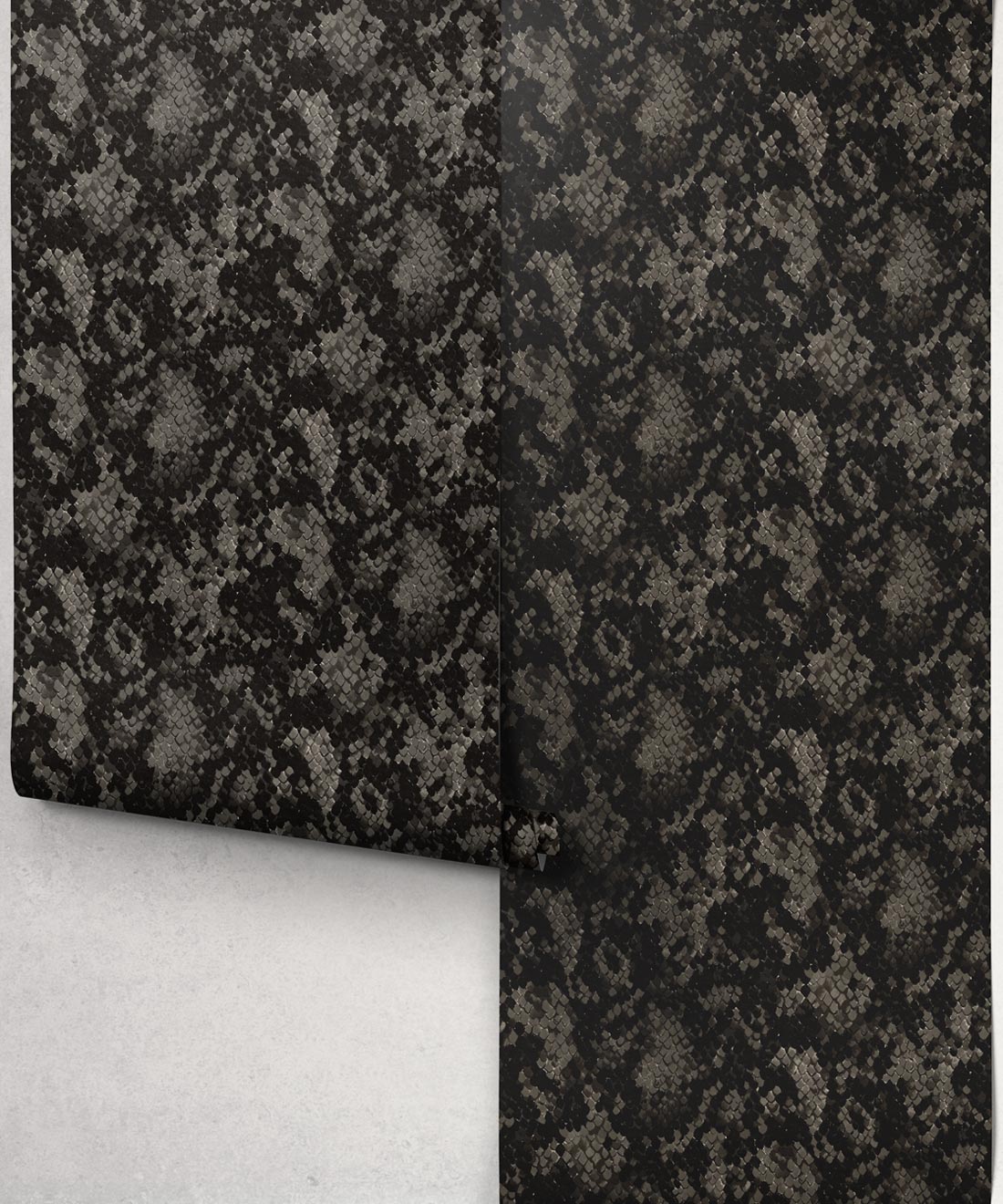 Snakeskin Wallpaper - Colourway: Mamba - Insitu
