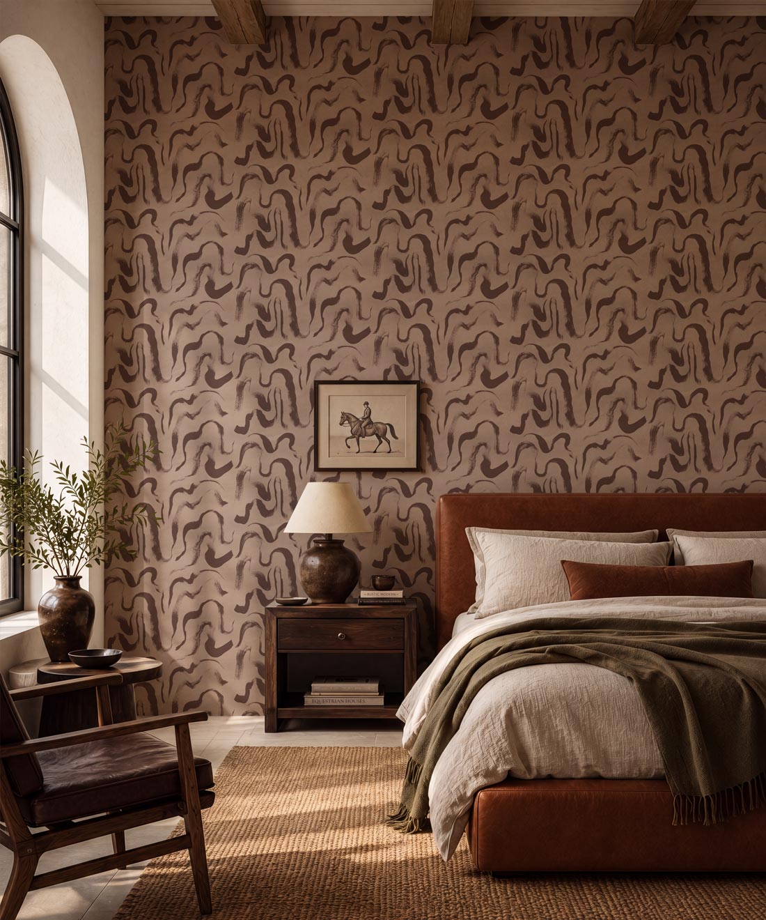 Zephyr Metallic Wallpaper - Colourway: Gold - Insitu