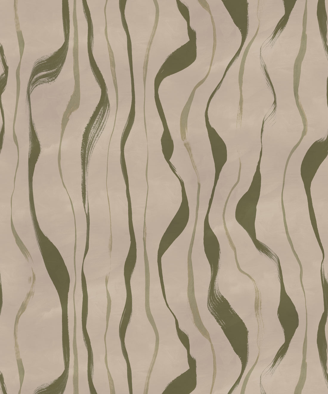 Cascade Wallpaper - Colourway: Moss - Swatch