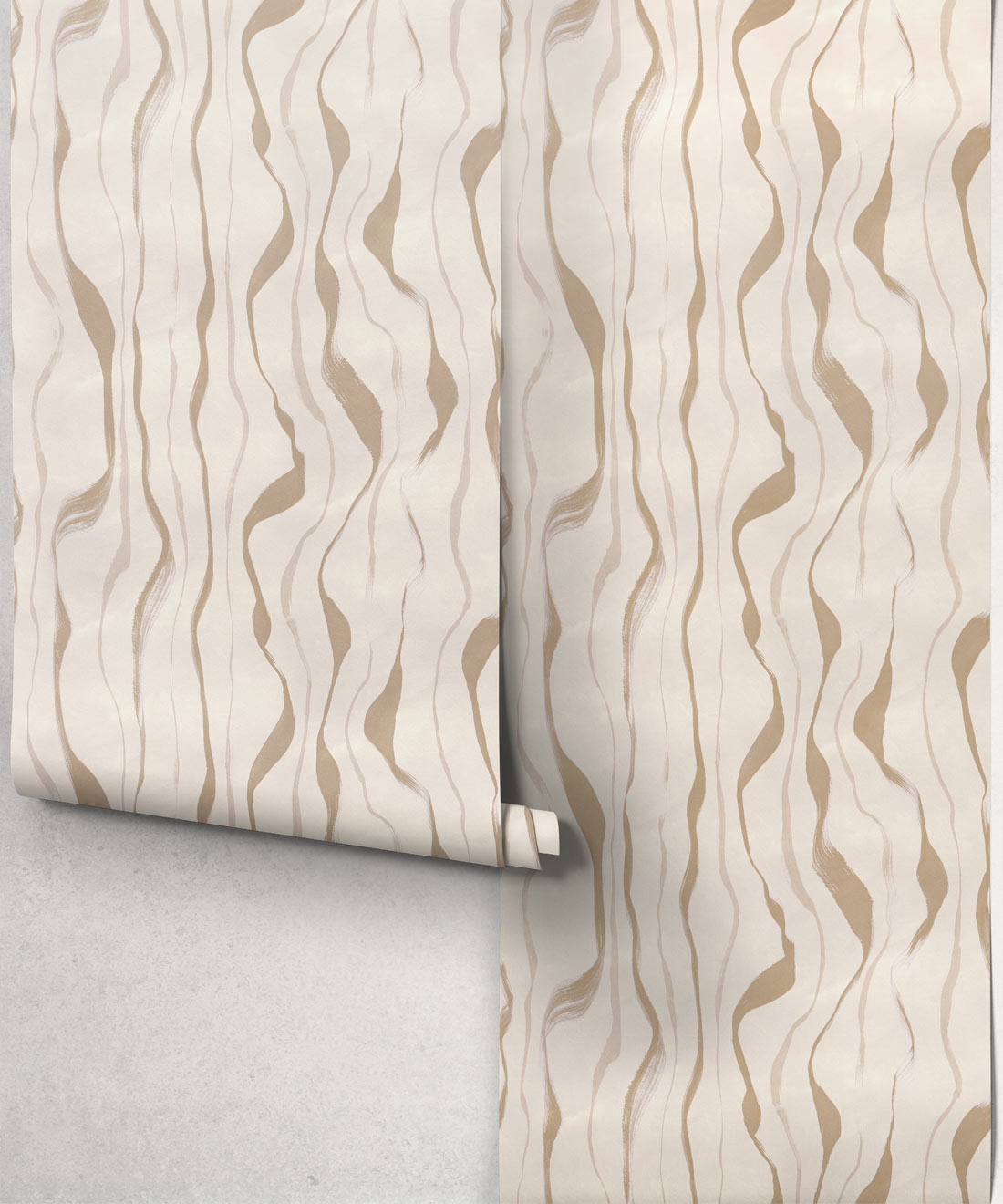 Cascade Wallpaper - Colourway: Oat - Roll