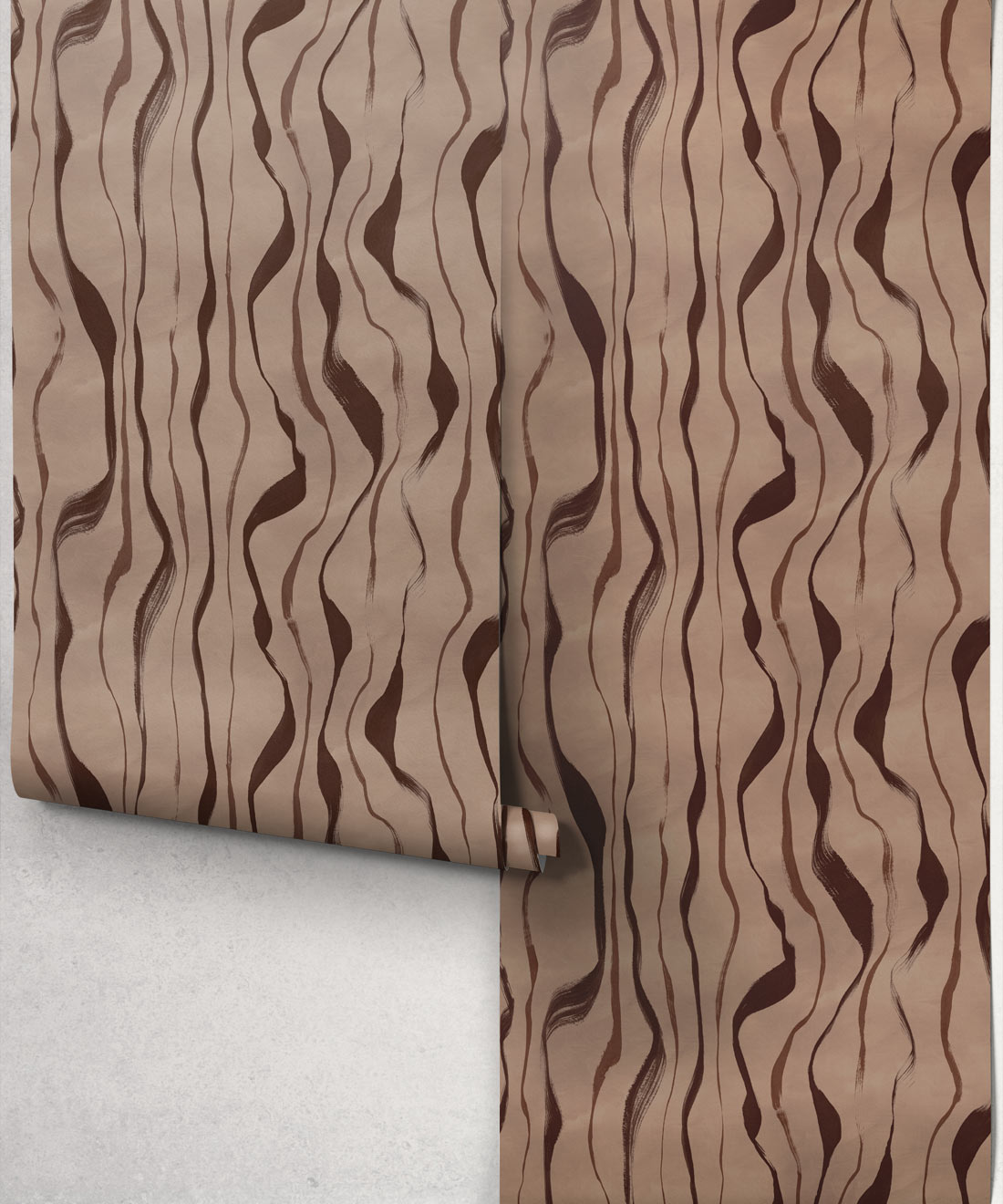 Cascade Wallpaper - Colourway: Walnut - Roll
