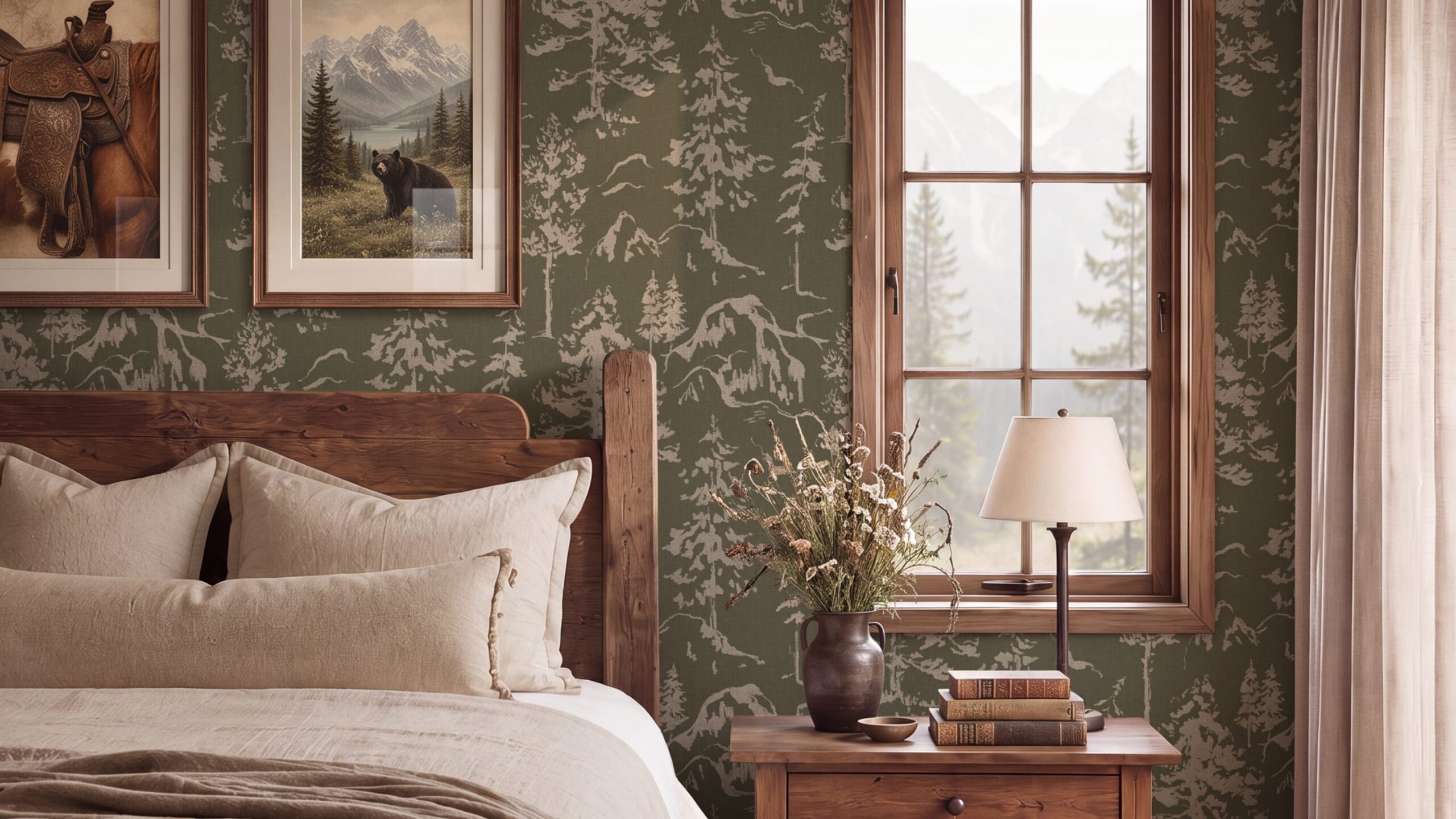 Alpine Wallpaper in Moss - Northland Collection - M&K Studio - Autumn/Winter 2026 Collection - Gallery