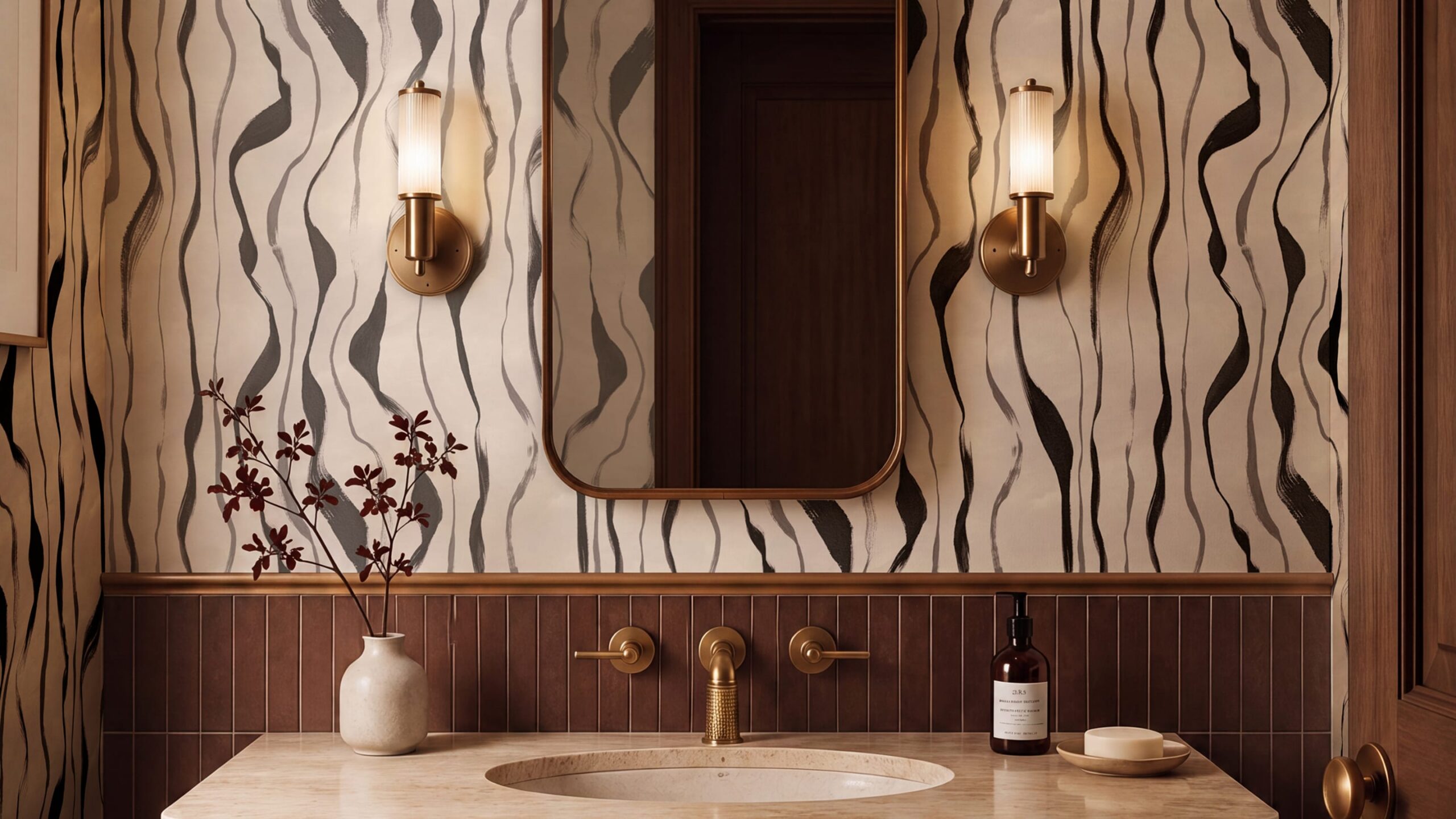 Cascade Wallpaper in Charcoal - Northland Collection - M&K Studio - Autumn/Winter 2026 Collection - Gallery
