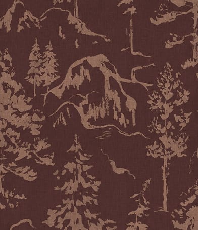 Alpine Wallpaper in Maroon - Northland Collection - M&K Studio - Autumn/Winter 2026 Collection - Inspiration Image 4